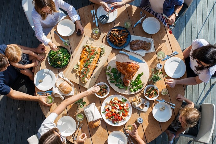 Eating outside shared dining