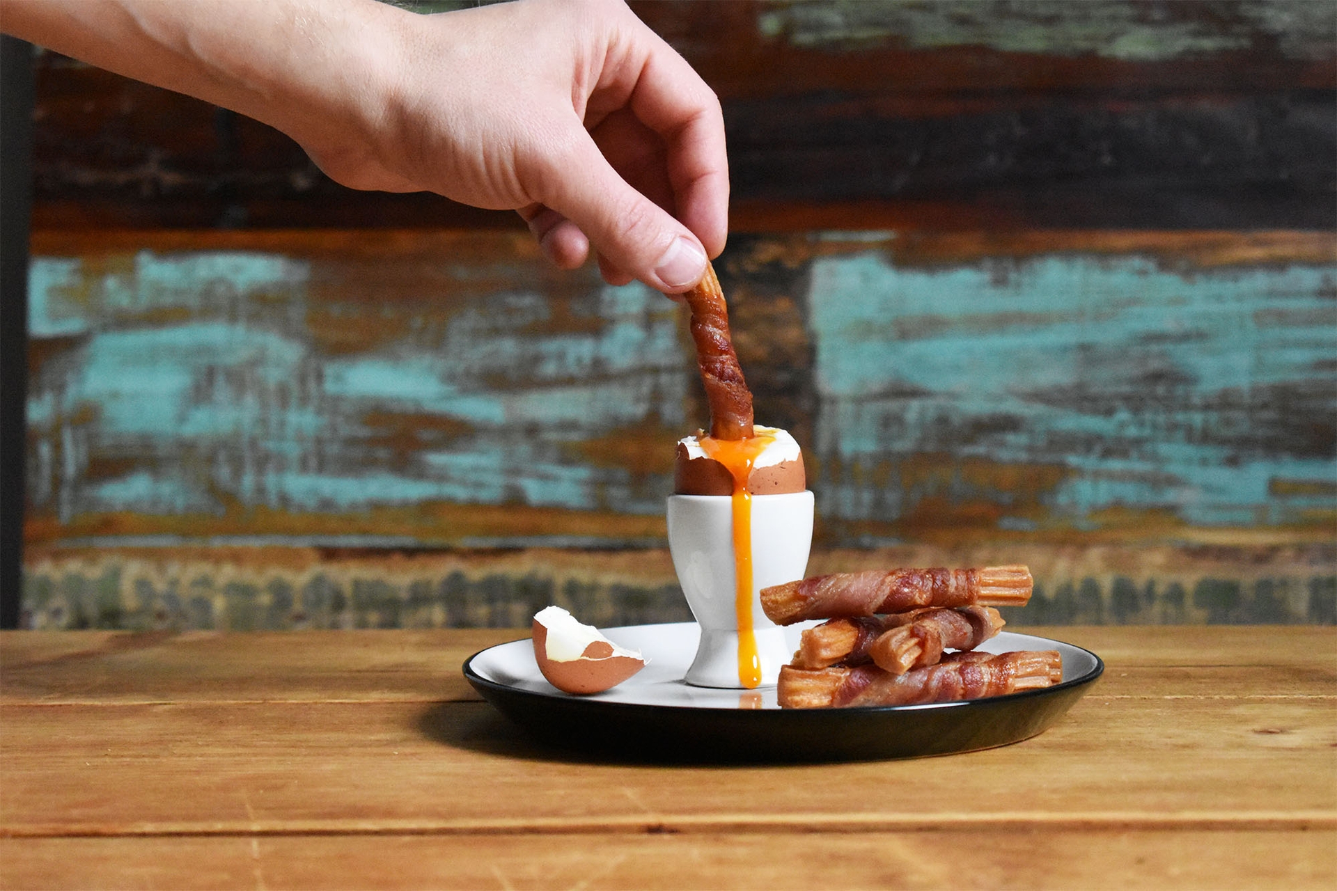 Churros egg bacon aviko