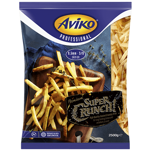 806698 Aviko Premium Super Crunch Fries 9,5mm skin on 2500g