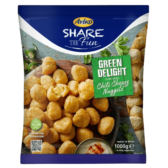 Aviko Plant-based Chili Cheezz Nuggets pack