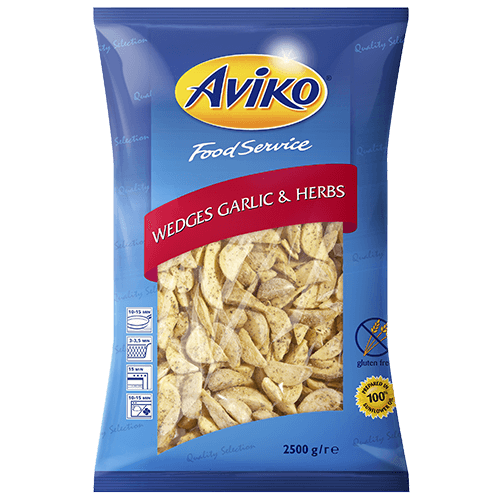 808996-Aviko Wedges Garlic & Herbs 2500g-packshot